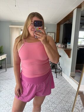 lululemon Align Layered High-Neck Tank Top Pink Size 14